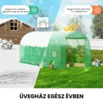 foliasator-4 Fóliasátor – stabil váz, dupla ajtó, UV védelem