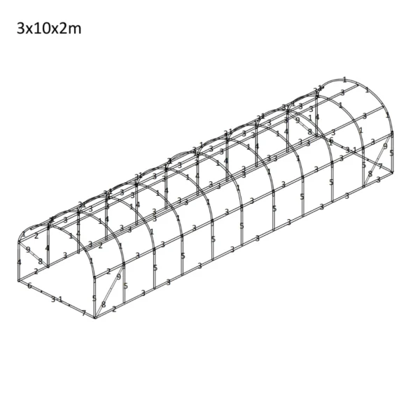 3x10x2-foliasator-1 Fóliasátor 3×10×2 m