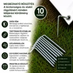 Fém rögzítő cövekek sátrakhoz és ponyvákhoz 30 cm – 10 db