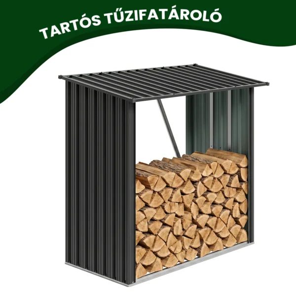 fem-tarolo-tuzifahoz-premium-1 Fém tároló tűzifához Premium 89 × 163 × 154 cm (1,5 m²)
