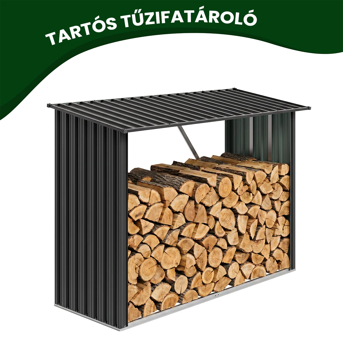 fem-tarolo-tuzifahoz-premium-6 Fém tároló tűzifához Premium 84 × 217 × 154 cm (1,9 m²)