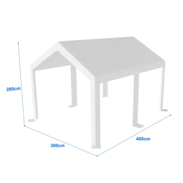 Pótponyva prémium garázs sátorhoz 3×4 m | 280 g/m² PE