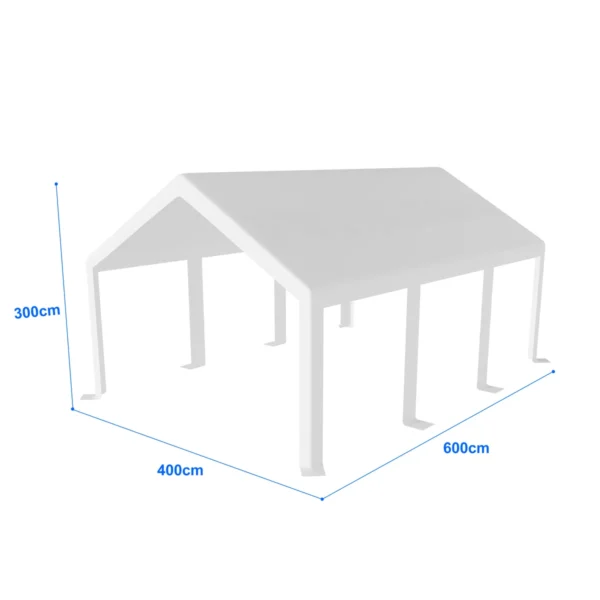 Pótponyva prémium garázs sátorhoz 4×6 m | 280 g/m² PE