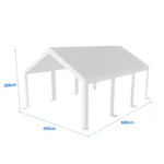 Pótponyva prémium garázs sátorhoz 4×8 m | 280 g/m² PE