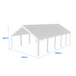 Pótponyva prémium garázs sátorhoz 5×10 m | 280 g/m² PE