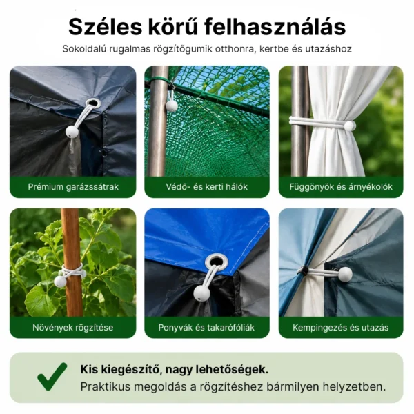 Rugalmas rögzítőgumik golyóval – 50 db